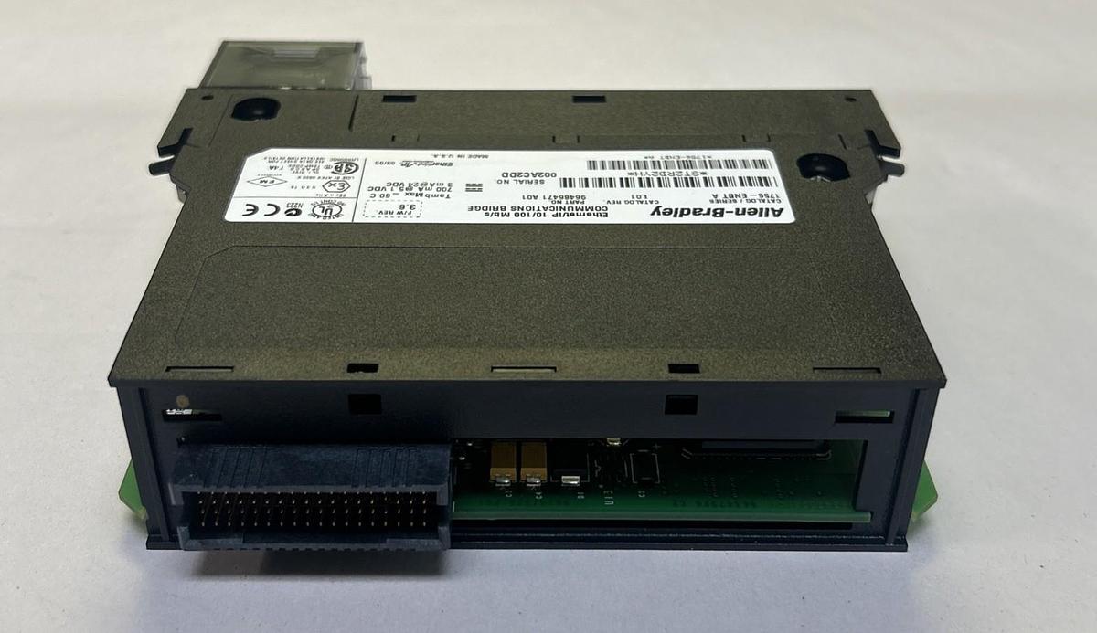 Used ALLEN BRADLEY,1756-ENBT,ETHERNET COMMUNICATION BRIDGE MODULE