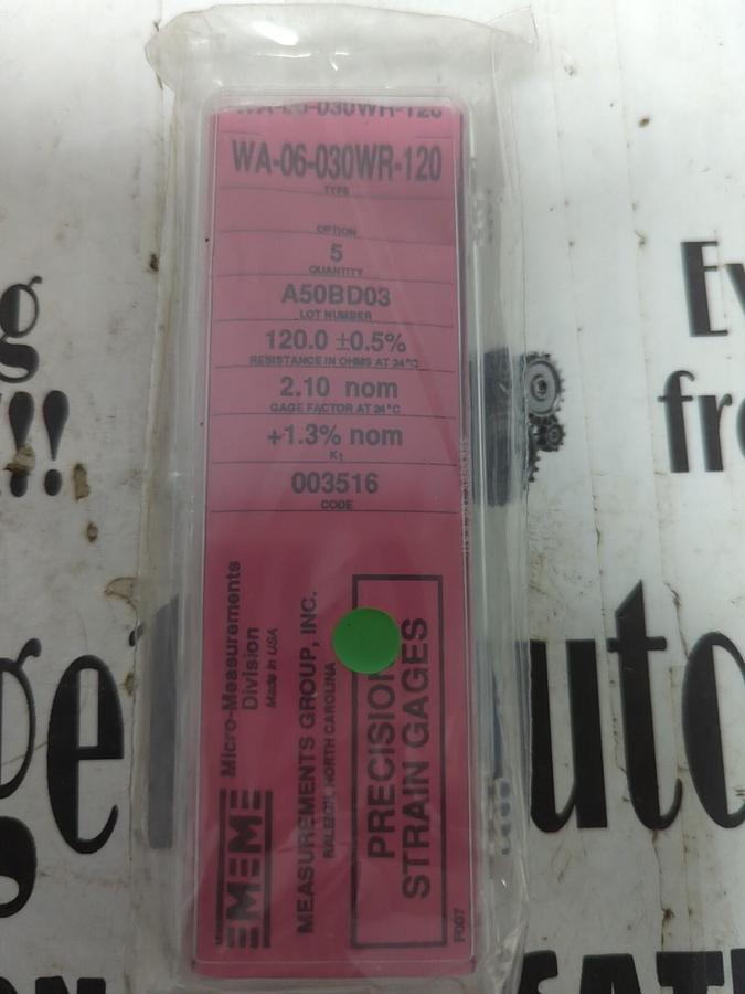 MICRO-MEASUREMENTS,WA-06-030WR-120, PRECISION STRAIN GAUGES 5-PK NOS