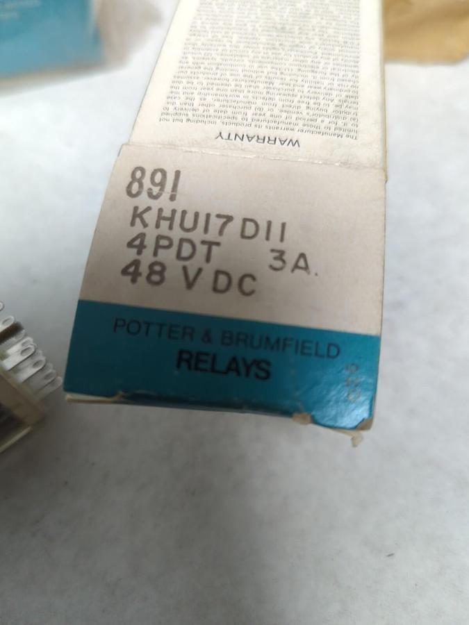 POTTER & BRUMFIELD,KHU17D11,PLUG IN RELAY LOT OF 5 NOS