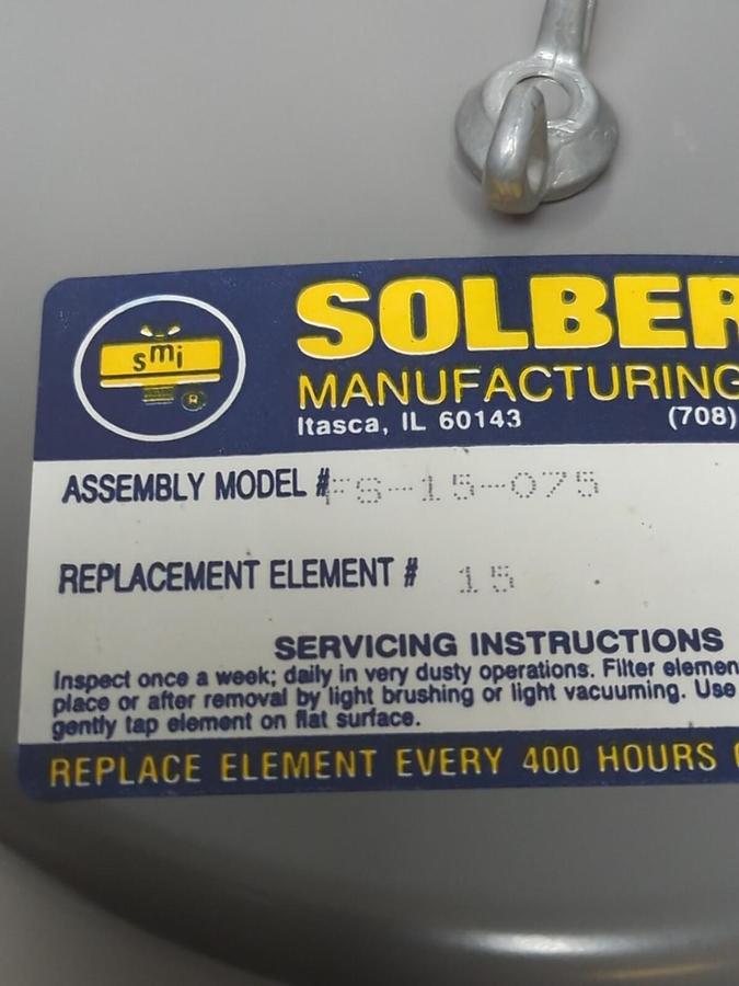 SOLBERG,FS-15-075,FILTER SILENCER 3/4 INCH WITH FILTER NOS