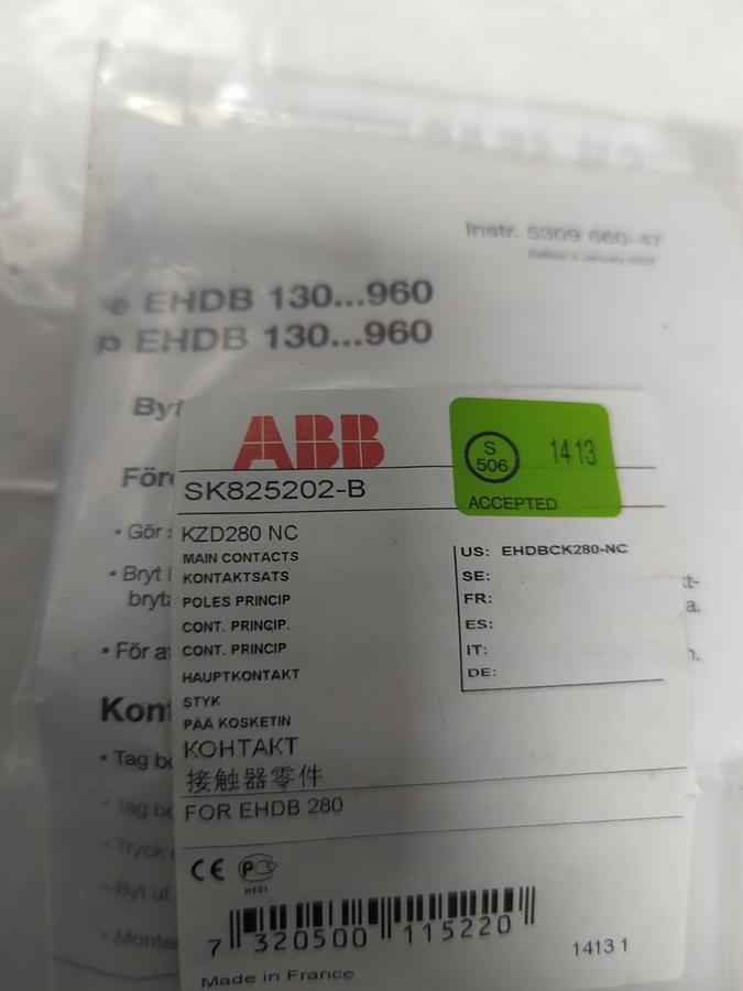 ABB,SK825202-B,MAIN CONTACT KIT NOS