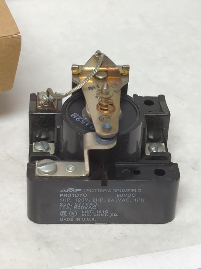 Used POTTER & BRUMFIELD,PRD1DYO,RELAY 25 AMP 90VDC BOC OF 2 PRE-OWNED