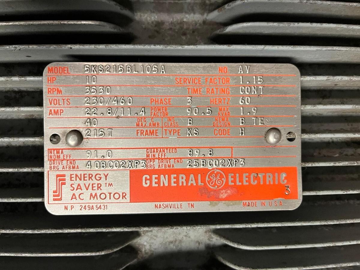 Used NORTH AMERICAN,2320-35/1-T10D,TURBO BLOWER 1000CFM 10HP 3530 3PH