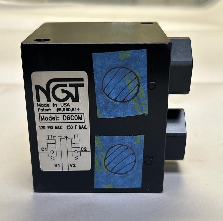 Used NGT,D6C0M,DUAL CHECK VALVE 150PSI MAX