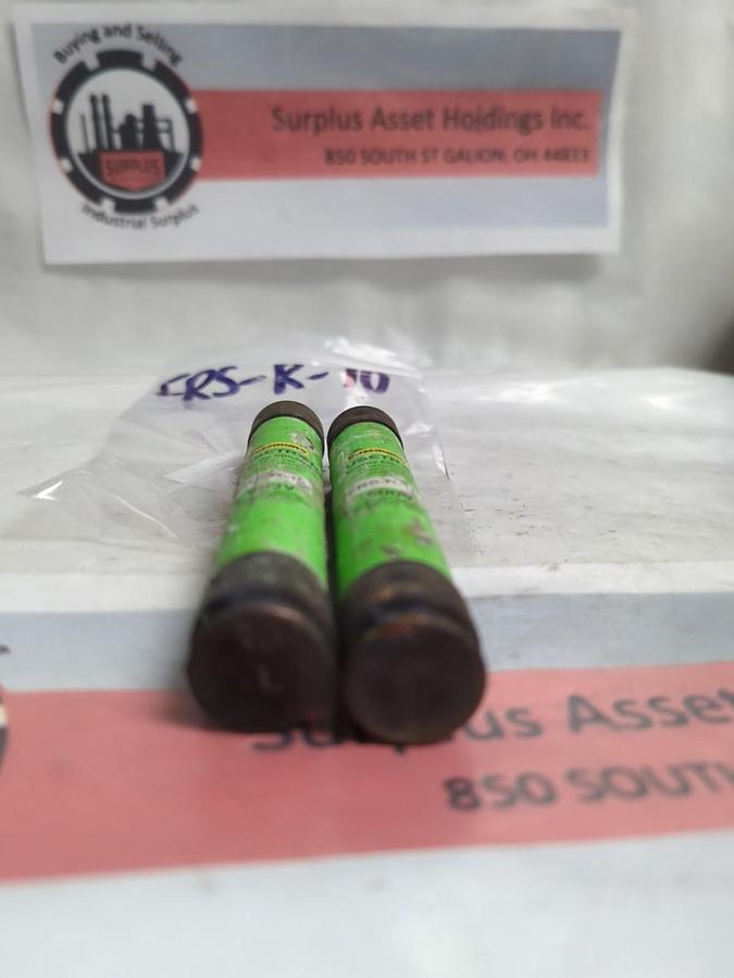 Used COOPER BUSSMANN,FRS-R-10,FUSETRON 10AMP FUSE LOT OF 2 PRE-OWNED