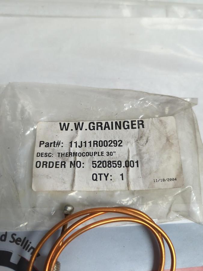 GRAINGER,11J11R00292,THERMOCOUPLE 30 INCH 0321-039A NOS