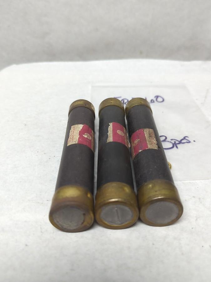 Used COOPER BUSSMANN,FRS-60,FUSETRON 60 AMP FUSE LOT OF 3 PRE-OWNED