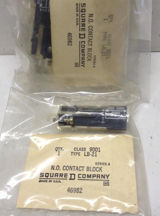 Square D,9001 LB-21,Series A Contact Block LOT OF 4