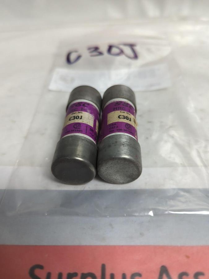 Used G&C,C30J,FUSE 30 AMP LOT OF 2 PRE-OWNED