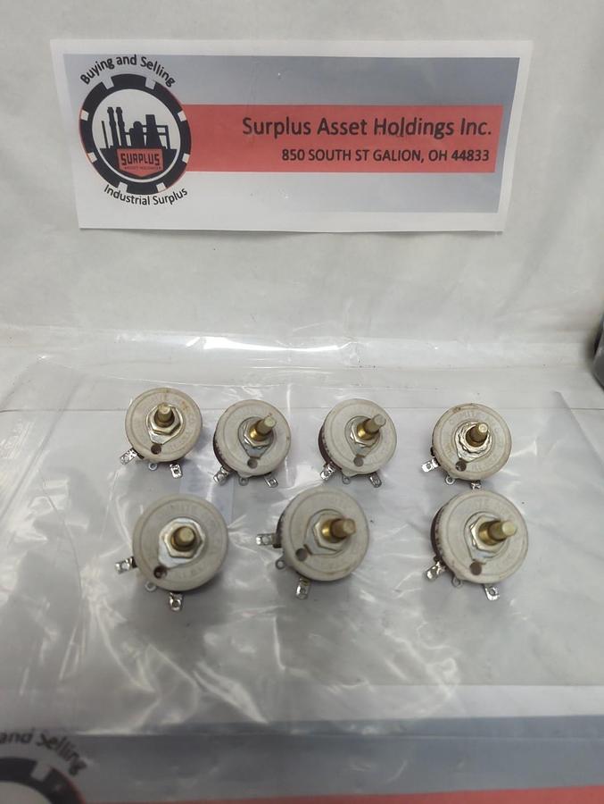 Used OHMITE,4204,POTENTIOMETER 0.32 AMP 25000 OHM LOT OF 7 PRE-OWNED