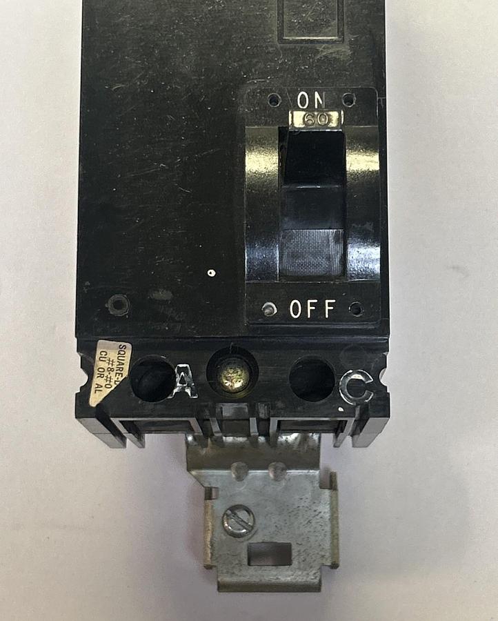 Used SQUARE D,FA24060AC,I-LINE CIRCUIT BREAKER 60A 600V 2P