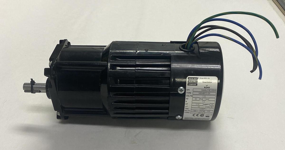 BODINE ELECTRIC,34R4BFCI-Z4,GEAR MOTOR 115V 60HZ 1A 1/15HP 9.6RPM NOS