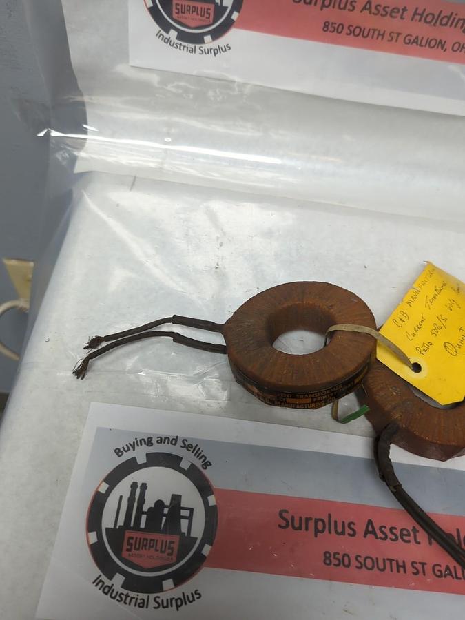 Used C & B,MANUFACTURING,60CY,CURRENT TRANSFORMER 50%/5. PRIMARY TURNS 1 LOT OF 2