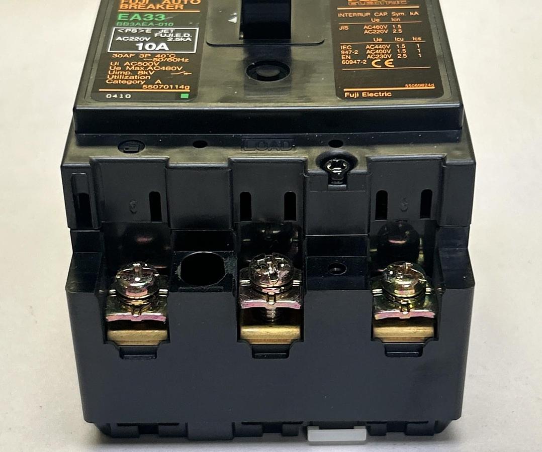 Used FUJI ELECTRIC,BB3AEA-010,CIRCUIT BREAKER 10A 220V 3P
