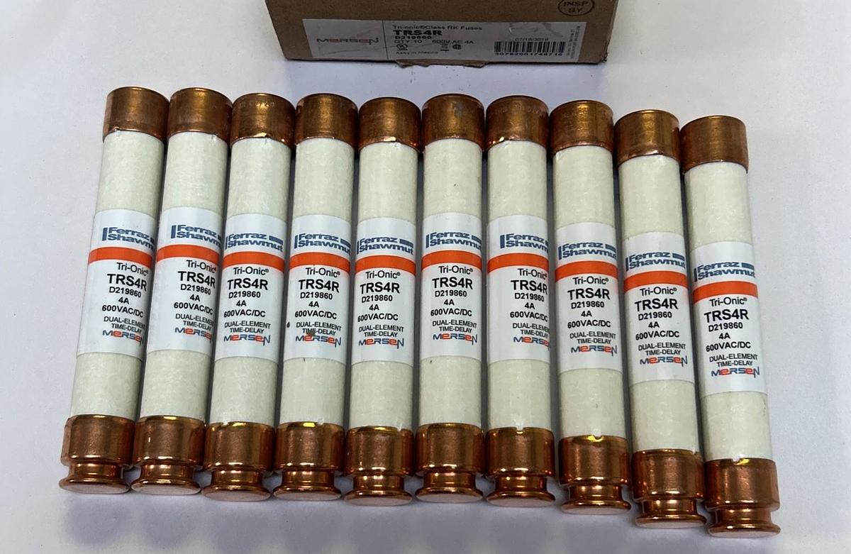 MERSEN,TRS4R,TRI-ONIC FUSE 4A 600V BOX OF 10 NOS