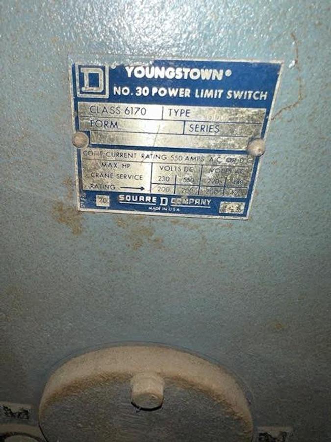 Used Square D 6170 Power Limit Switch