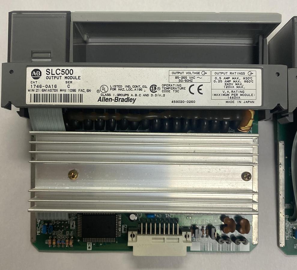 Used Allen-Bradley,1746-0A16,Series C SLC500 Output Module Lot Of 2