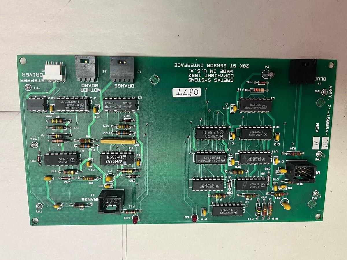 Used GRETAG SYSTEMS,71-150564-001 REV A,CONTROL BOARD 20K GT SENSOR INTERFACE