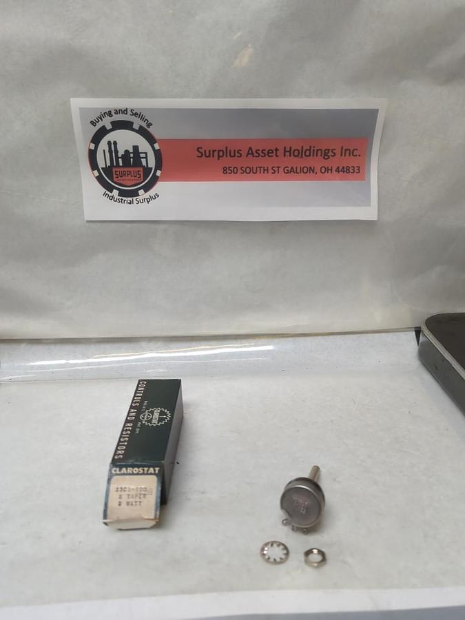 CLAROSTAT,53C1-100,POTENTIOMETER 100Ω 2 WATT NOS