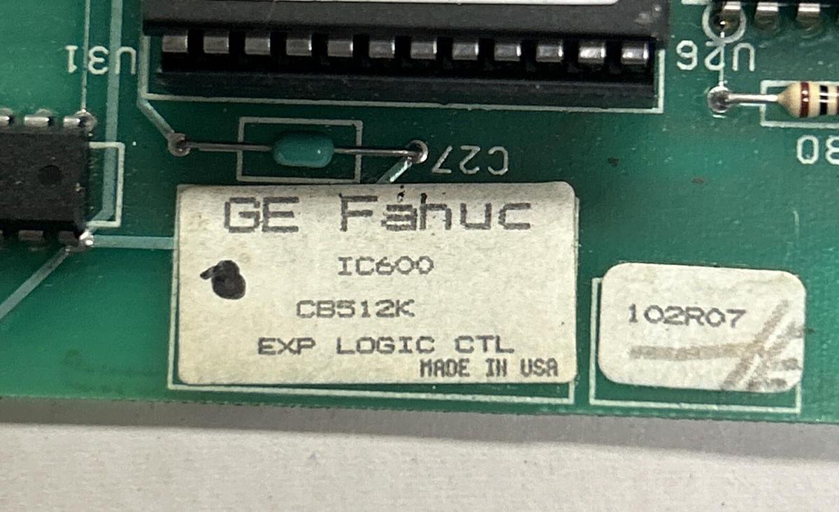Used GE FANUC,IC600CB512K,EXPANDED LOGIC CONTROL BOARD