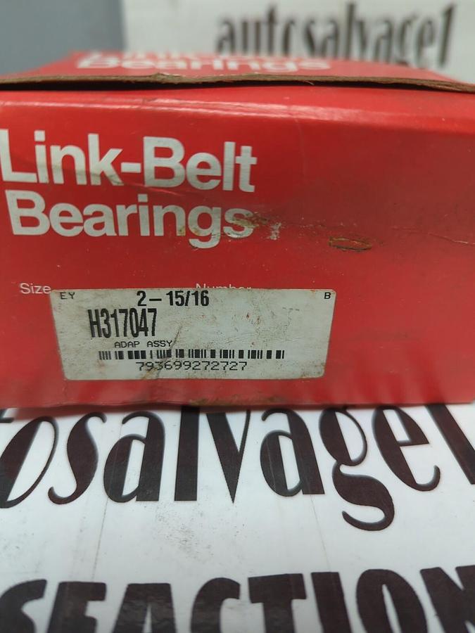 LINK-BELT,H317047,SPHERICAL ROLLER BEARING ADAPTER ASSEMBLY 2-15/16 INCH NOS