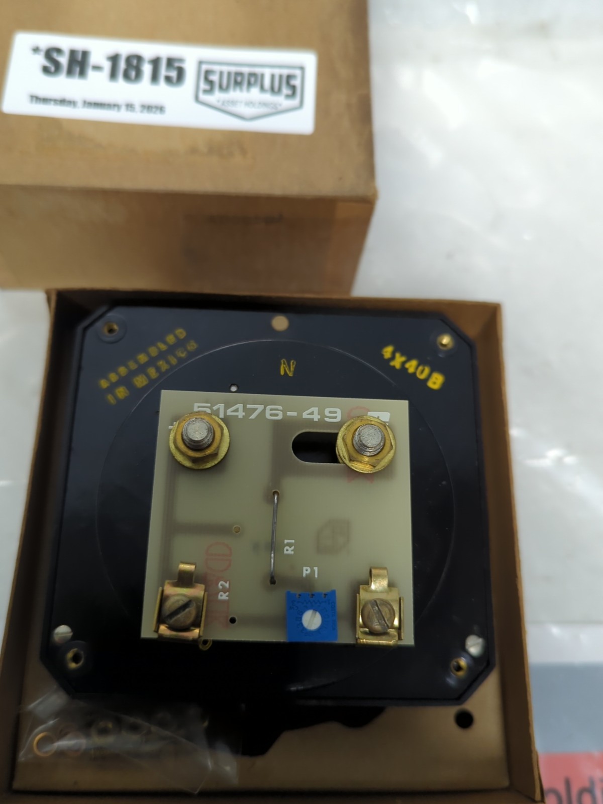 TRIPLETT,F271137-INL,ELECTRIC SPEED INDICATOR 0-2000 RPM FS-10VAC NOS