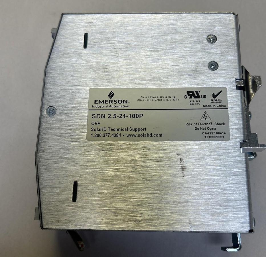 Used EMERSON SOLA,SDN2.5-24-100P,POWER SUPPLY 115/230V 1.3-0.7A