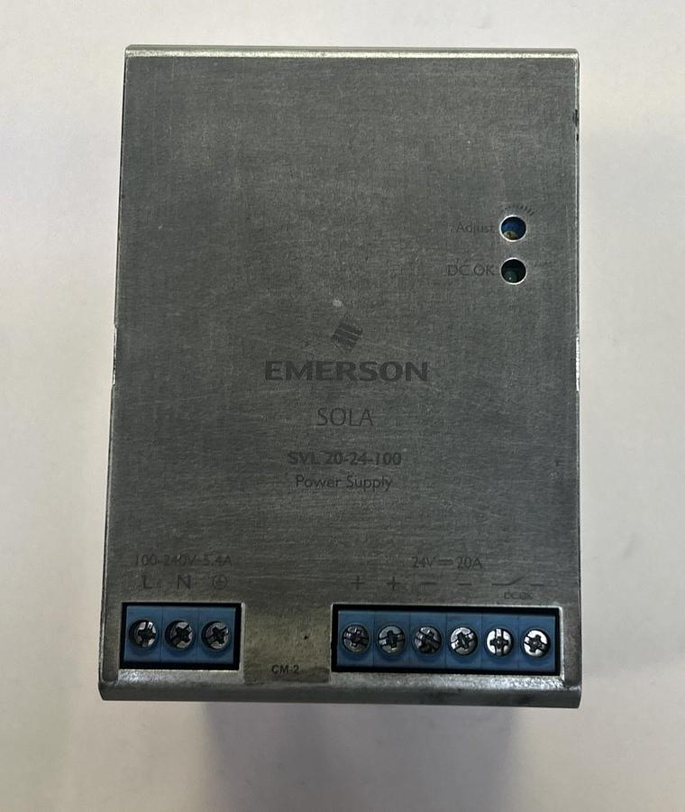Used EMERSON SOLA,SVL20-24-100,POWER SUPPLY