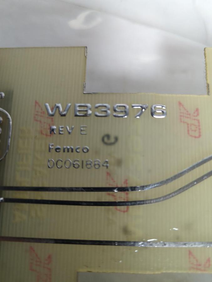 Used FEMCO,WBA3976,CIRCUIT BOARD REV G PRE-OWNED