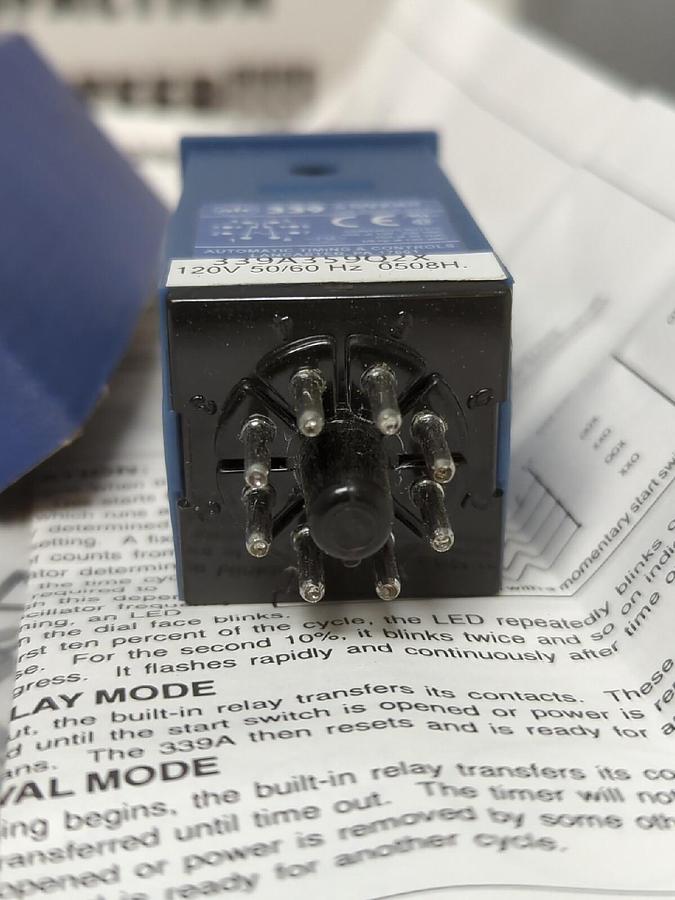 ATC,339A35902X SERIES: 339, 6-RANGER TIMING RELAY 120V 50/60 HZ NOS