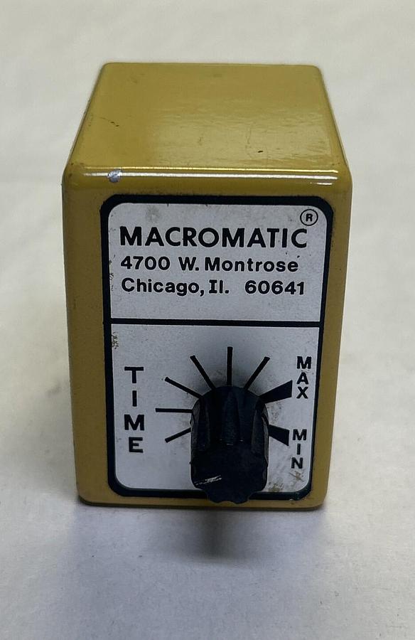 Used MACROMATIC,SS76222-07,TIMER 0.3-30 SEC