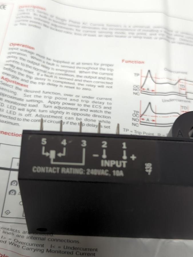 Used SSAC,ECS21BC,SOLID STATE CONTROL PROTECTION RELAY 24VAC PRE-OWNED