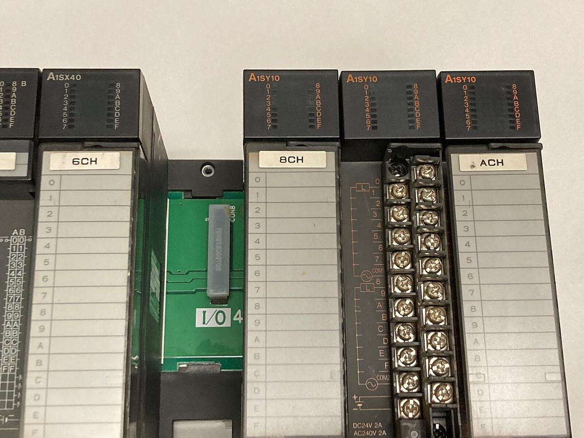 Used MITSUBISHI,A1S61PN/A1SX41/A1SX40/A1SY10, Rack