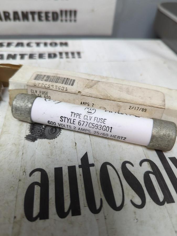 WESTINGHOUSE,677C593G01,TYPE  CLV FUSE 600N/2 AMP LOT OF 2 NOS