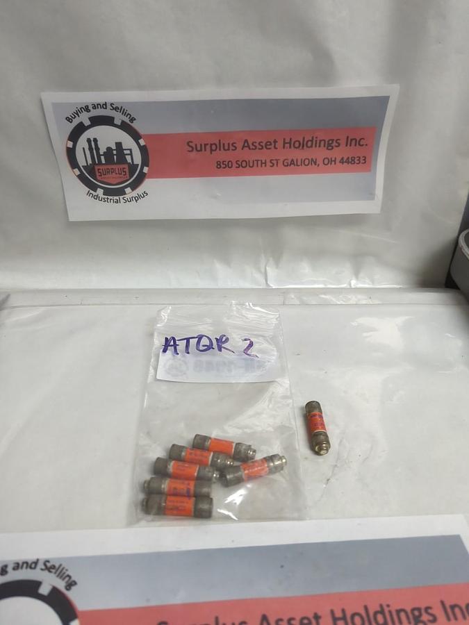 Used FERRAZ SHAWMUT,ATQR 2,AMP-TRAP 2 AMP FUSE LOT OF 7 NOS