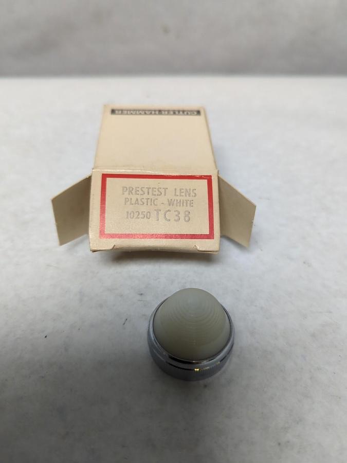 CUTLER-HAMMER,10250 TC38,PRESTEST LENS PLASTIC WHITE NOS
