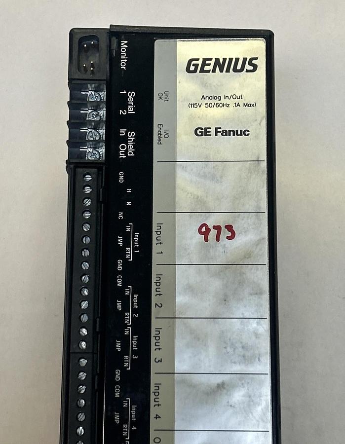Used GE FANUC,IC660EBA100A,ANALOG IN / OUT GENIUS MODULE