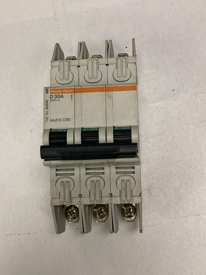 Used Square D,60298 D30A,Merlin Gerin Multi Circuit Breaker C60 240V