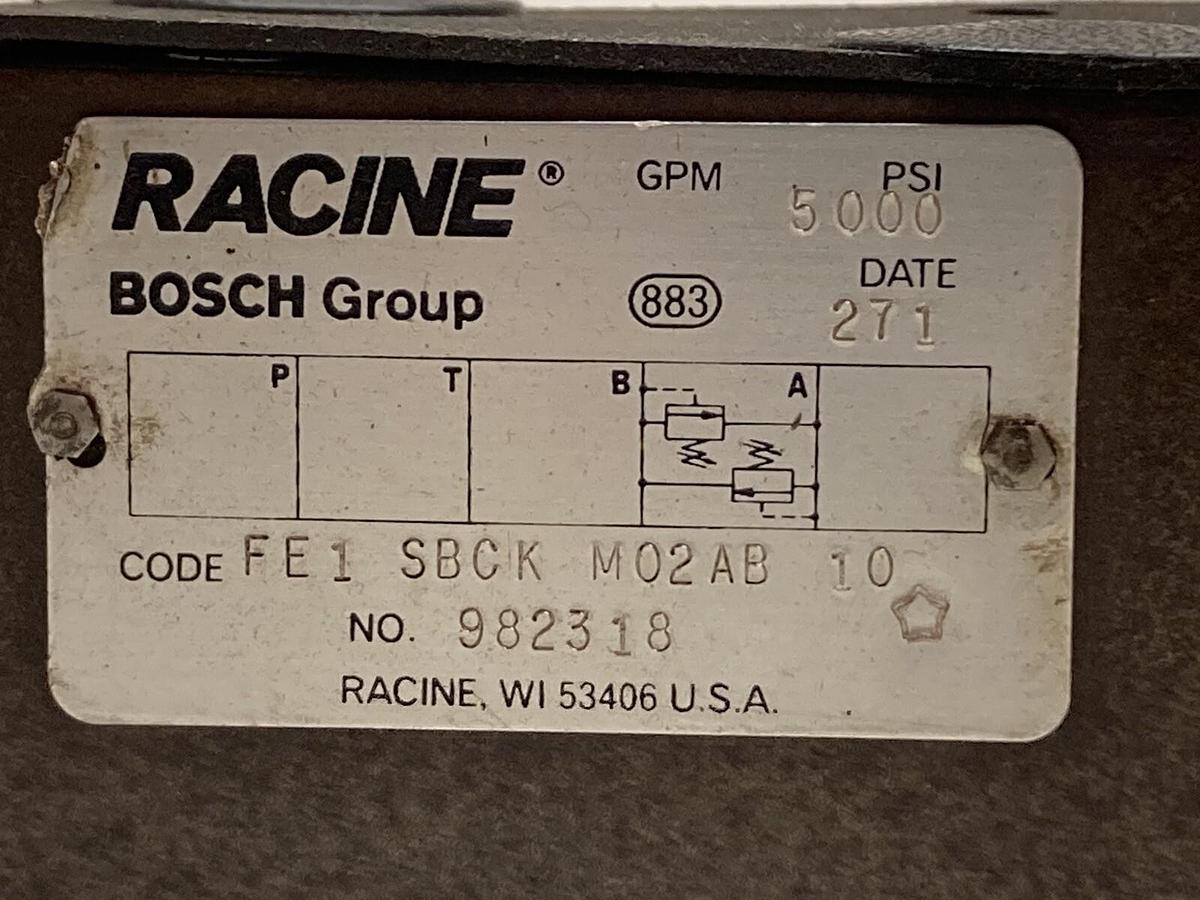 Racine,FE1-SBCK-M02AB-10,Valve Block 5000 PSI