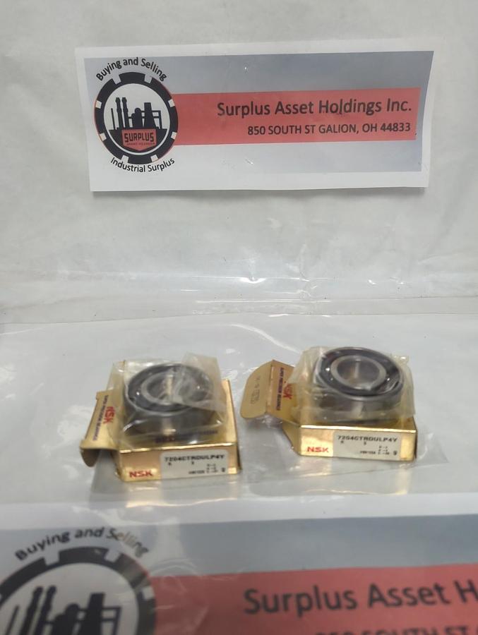NSK,7204CTRULP4Y,PRECISION SPINDLE BEARINGS SET NOS