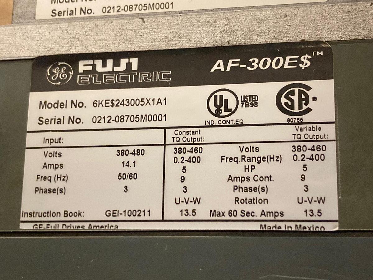 Used GE Fuji Electric,6KE$243005X1A1,AC Drive AF-300E$