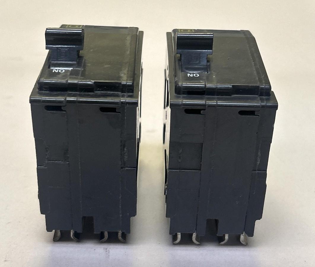 Used SQUARE D,QO215,CIRCUIT BREAKER 15A 120/240V 2P LOT OF 2