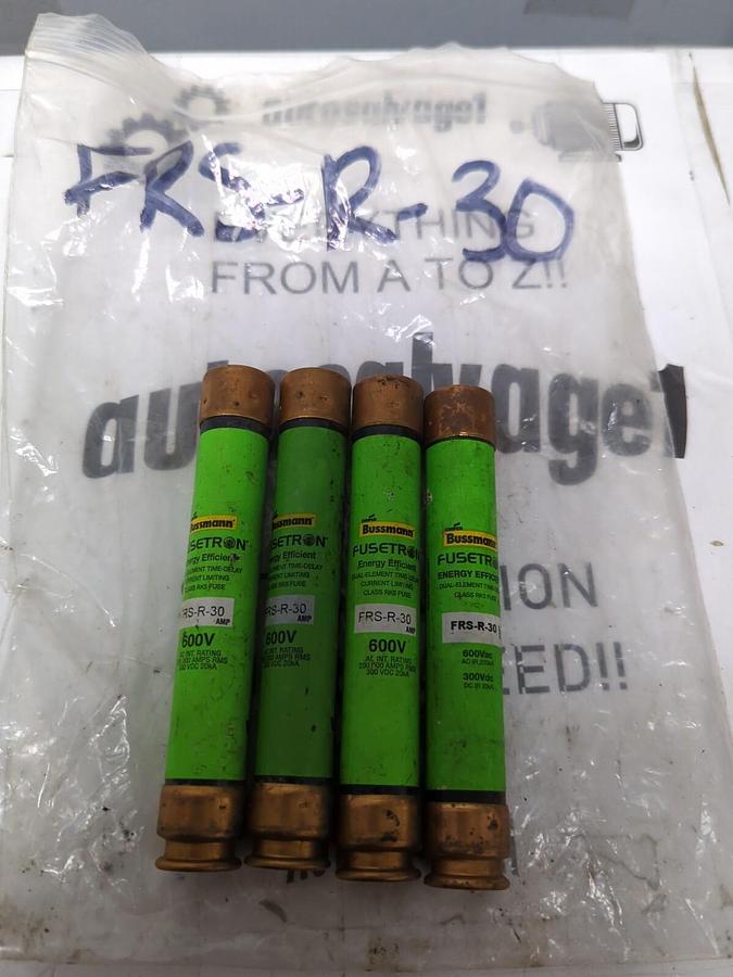 COOPER BUSSMANN,FRS-R-30,FUSETRON FUSE LOT OF 4 NOS