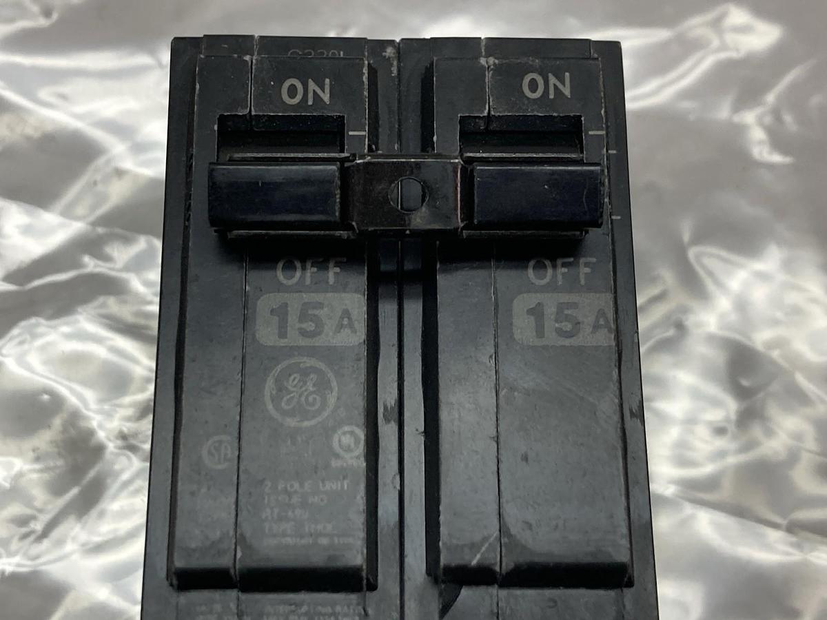 Used General Electric,THQL215,2-Pole Circuit Breaker 120-240V 15A LOT OF 5