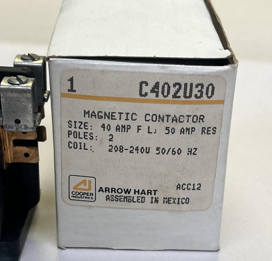 ARROW HART,C402U30,MAGNETIC CONTACTOR NOS