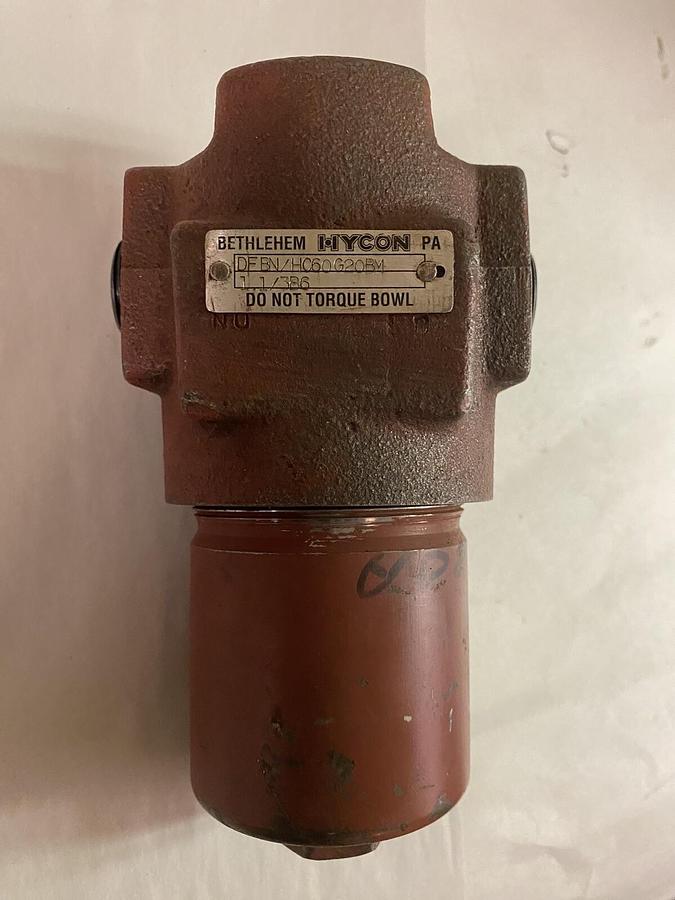 Used HYCON,DFBN/HC60G20BM1.1/3B6,HIGH PRESSURE 3/4 INCH HYDRAULIC FILTER