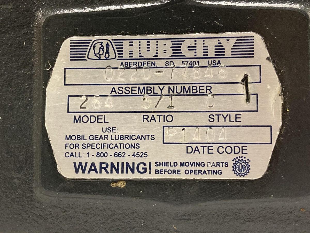 Hub City,0220-77846,Gear Speed Reducer 5:1Ratio Model264