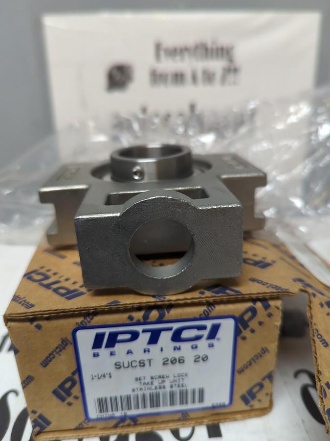 IPTCI,SUCST206 20,SET SCREW LOCK STAINLESS STEEL TAKE-UP BEARING 1-1/4 IN BORE