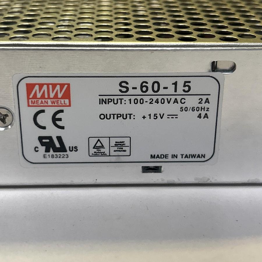 Used MEAN WELL,S-60-15,POWER SUPPLY