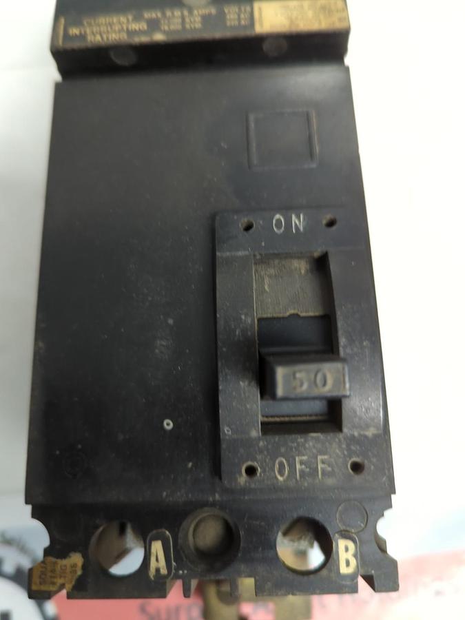 Used SQUARE D,FA24050-AB,I-LINE CIRCUIT BREAKER 50 AMP PRE-OWNED